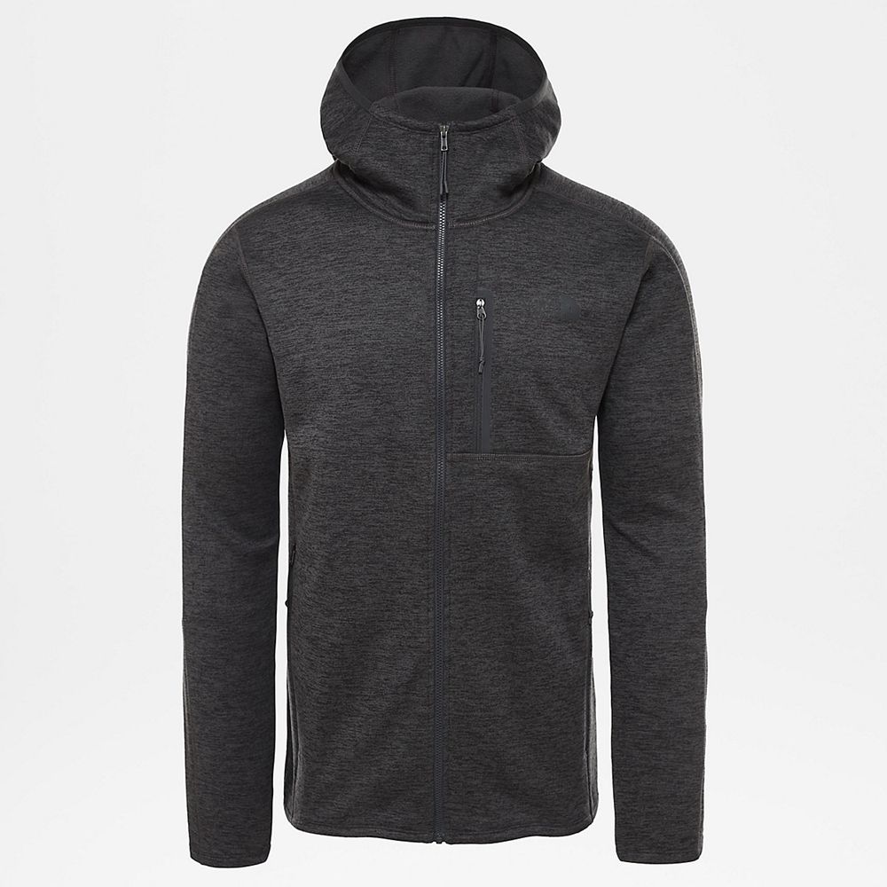 The North Face Fleece Jacket Mens Australia - The North Face Canyonlands Hooded Dark Grey Hiking (VW